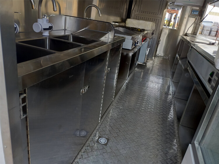 new pizza food trailer interior