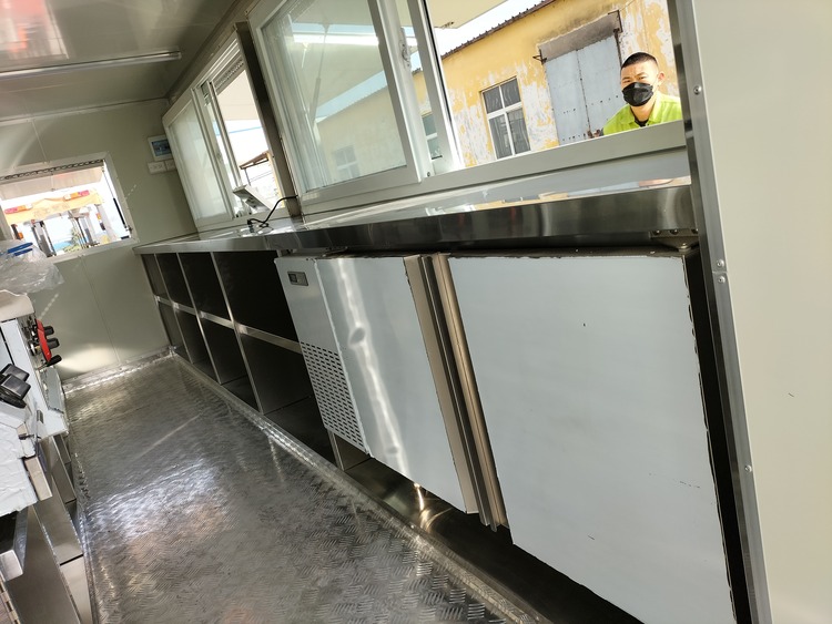 16ft fully equipped mobile kitchen for fast food inside