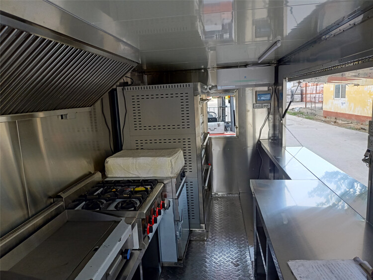 19ft custom pizza food trailer with a commercial kitchen