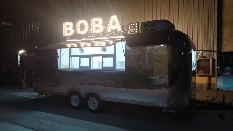 20*7ft Bubble Tea Airstream Food Truck for Sale