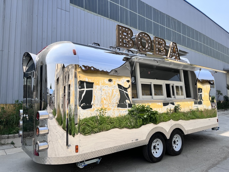 20*7ft Bubble Tea Airstream Food Truck for Sale