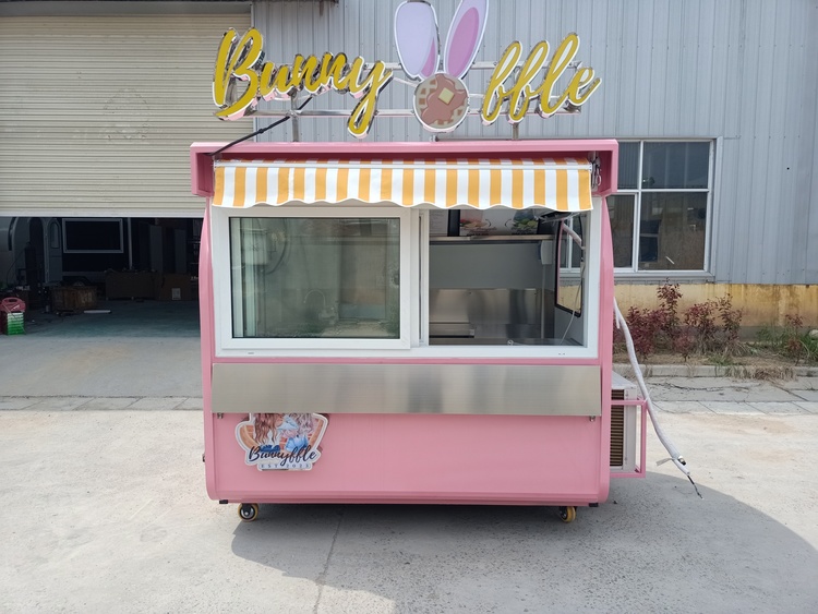 7ft Small Waffle & Ice Cream Food Kiosk for Sale