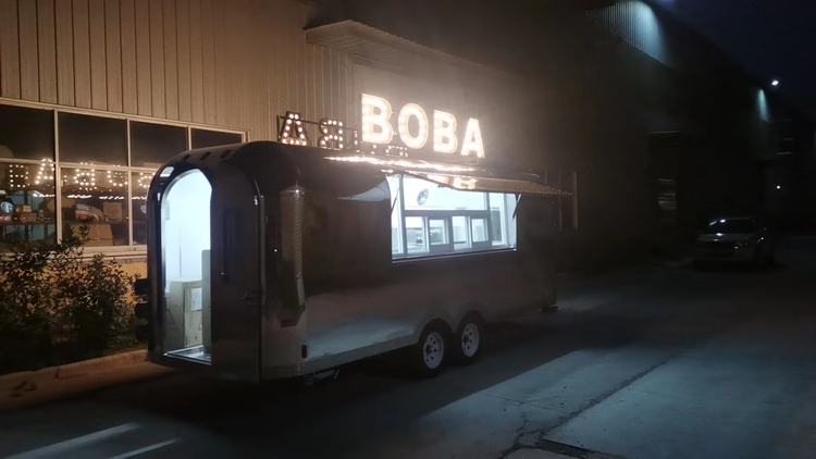 20*7ft Bubble Tea Airstream Food Truck for Sale