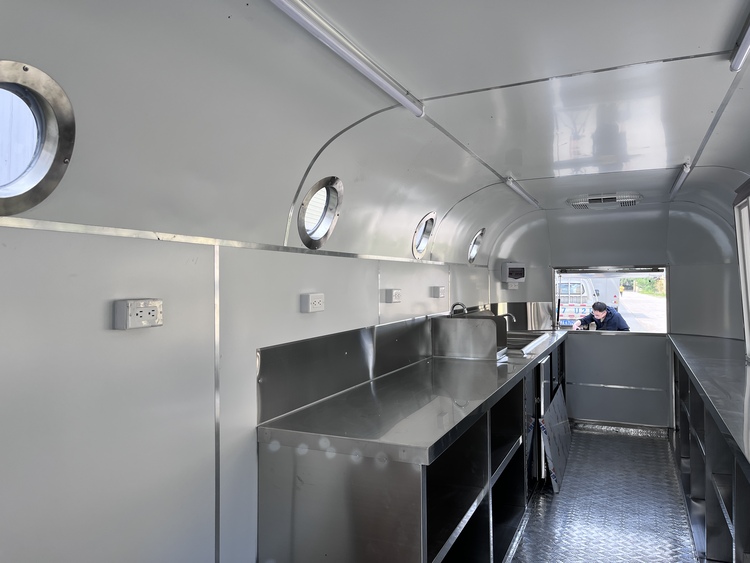 bubble tea airstream food truck interior