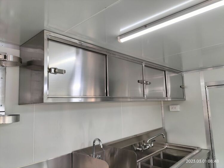 custom BBQ catering trailer interior design