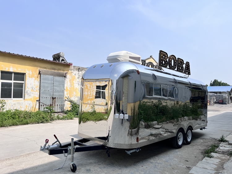 20*7ft Bubble Tea Airstream Food Truck for Sale