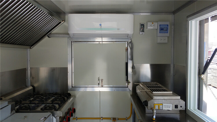 fully equipped cooking trailers interior design