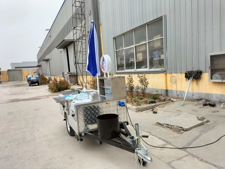 Small Hotdog Cart for Sale, with Grill and Fryer