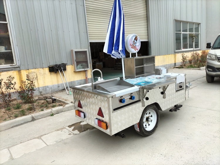 Small Hotdog Cart for Sale, with Grill and Fryer