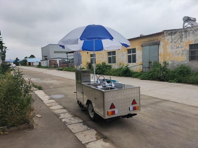 custom hot dog cart with grill and fryer for sale in US