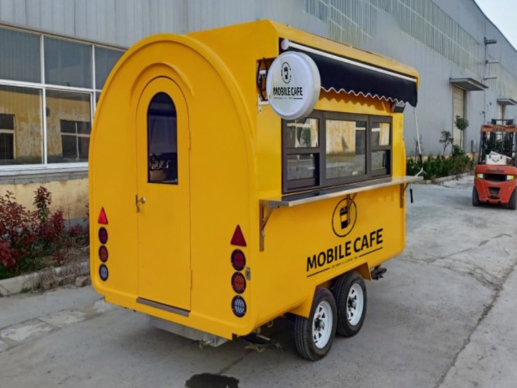 custom mobile bubble tea & coffee shop trailer