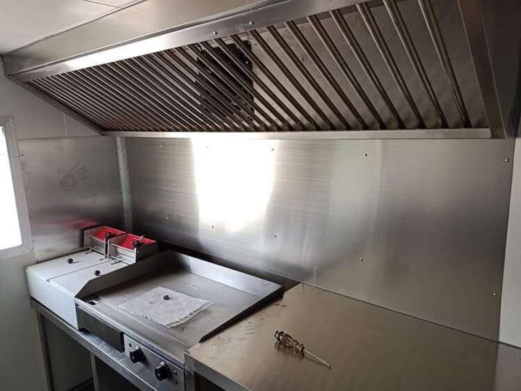 enclosed cooking trailer inside