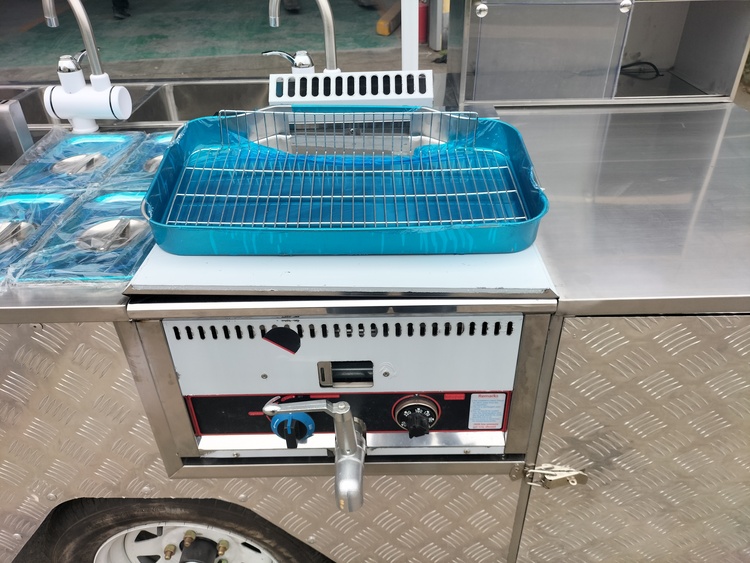 small hot dog cart with grill and fryer for sale in US