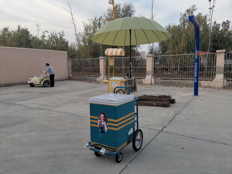 Small Ice Cream Push Cart for Sale