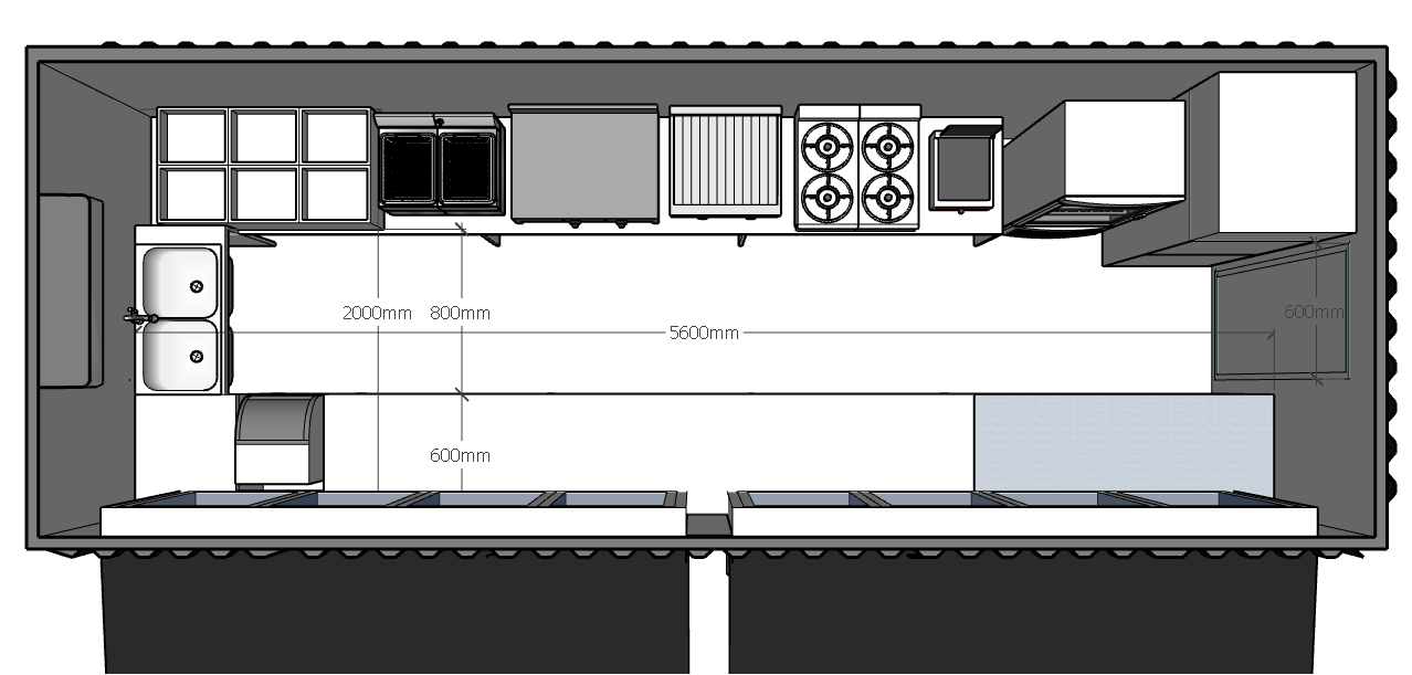 container cafe for sale floor plan