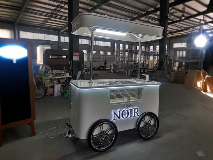 Ice Cream Push Cart with Freezer