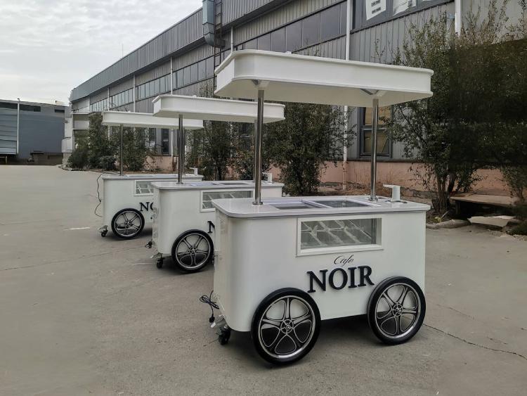 Ice Cream Push Cart with Freezer