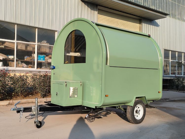 Small Green Food Trailer for Sale