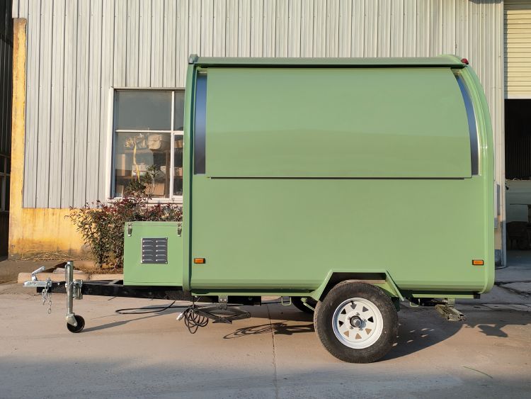 Small Green Food Trailer for Sale