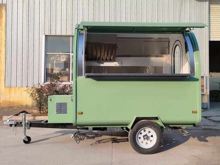 Small Green Food Trailer for Sale