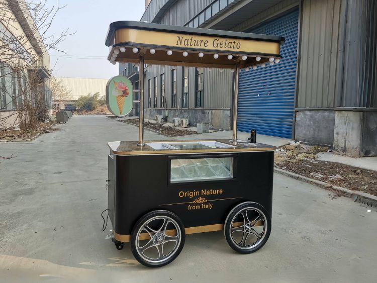 Vintage Ice Cream Push Cart