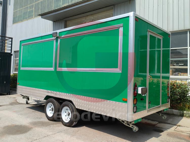 Customizable Green Food Trailer Design