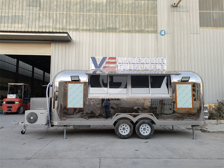 Stainless Steel Portable Food Trailers for the U.S. Market