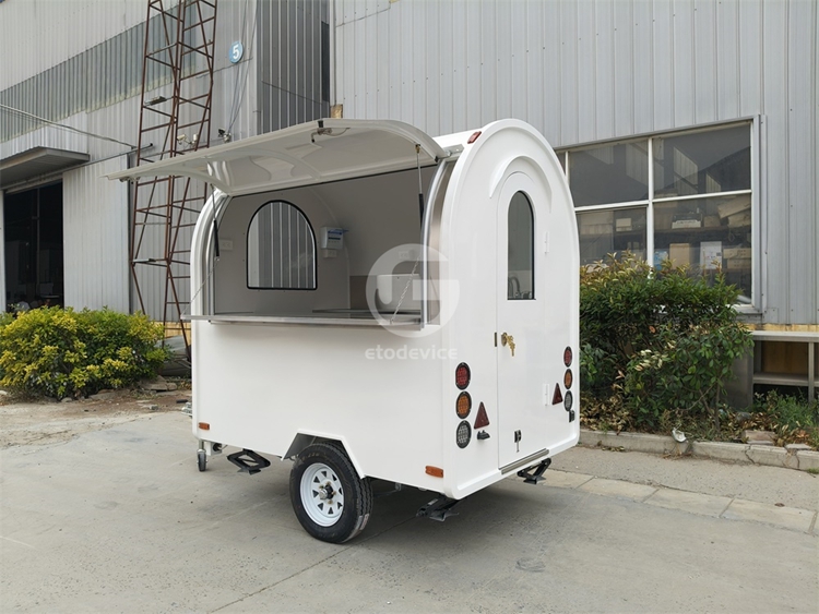 FR220D White Food Trailer for Sale in USA