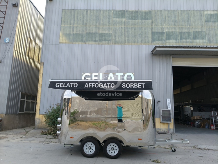 Custom Stainless Gelato Trailer