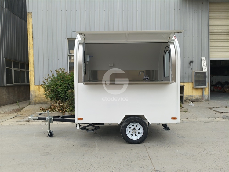 FR220D White Food Trailer for Sale in USA
