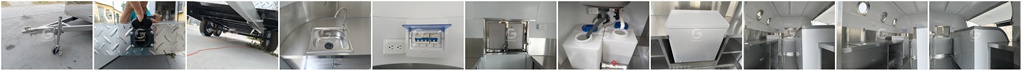 composition of the custom stainless gelato trailer