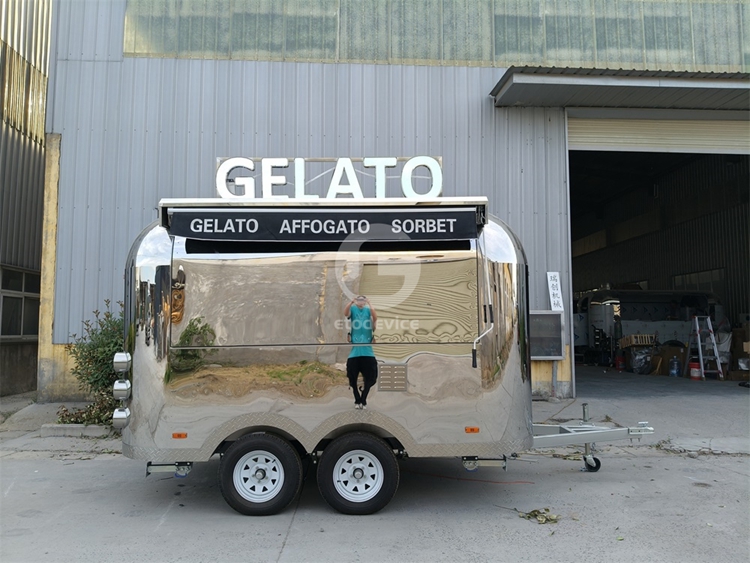 Custom Stainless Gelato Trailer