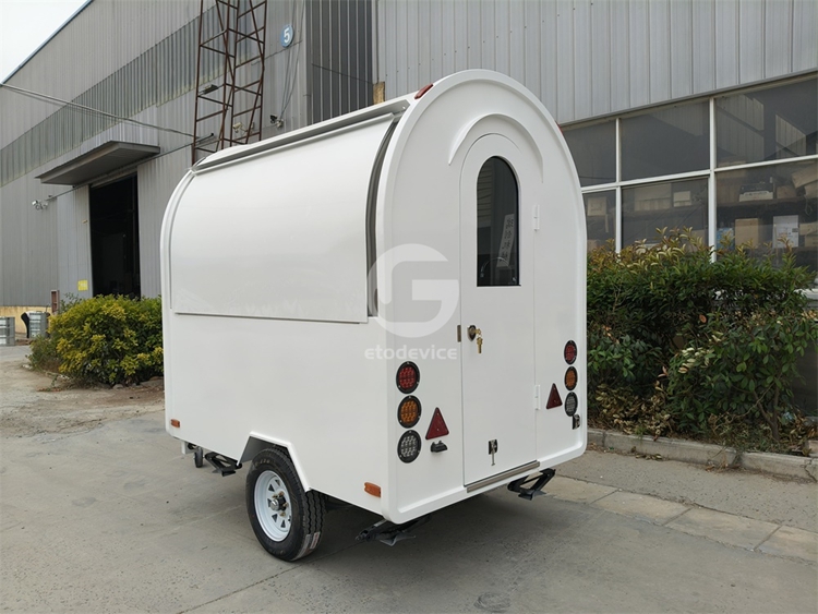 FR220D White Food Trailer for Sale in USA