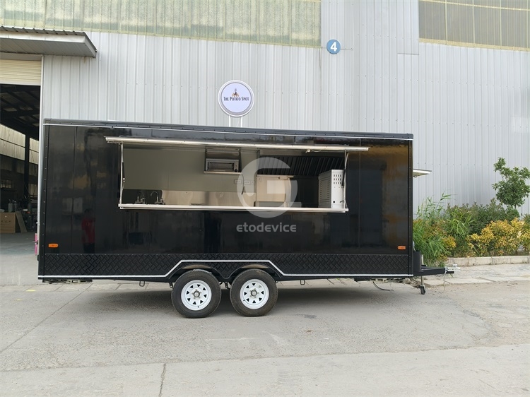 16ft Black Food Trailer for Sale