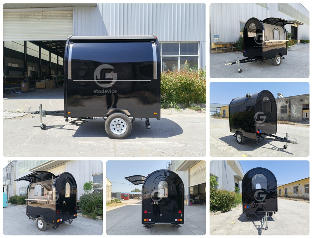 Small Black Food Trailer for Sale in Germany
