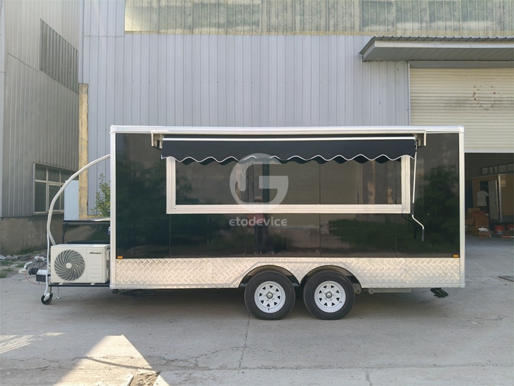 14ft Black Food Trailer for Sale