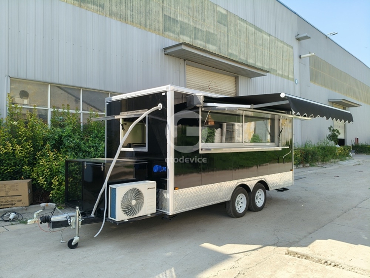 14ft Black Food Trailer for Sale
