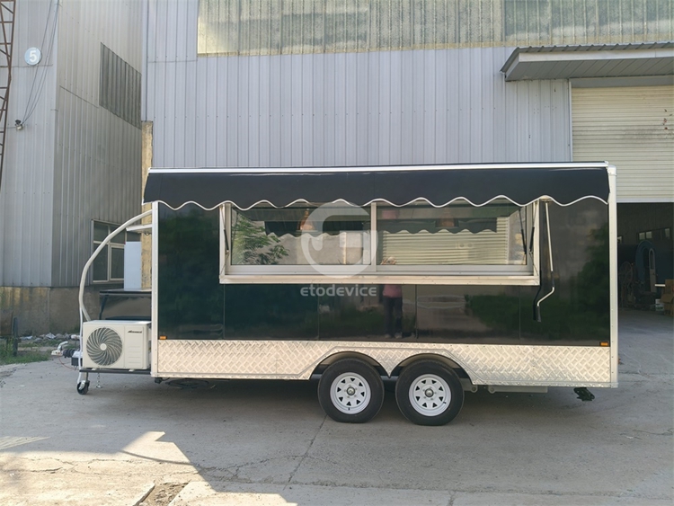 14ft Black Food Trailer for Sale