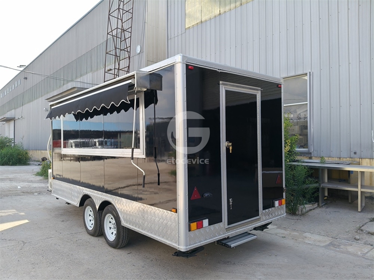 14ft Black Food Trailer for Sale