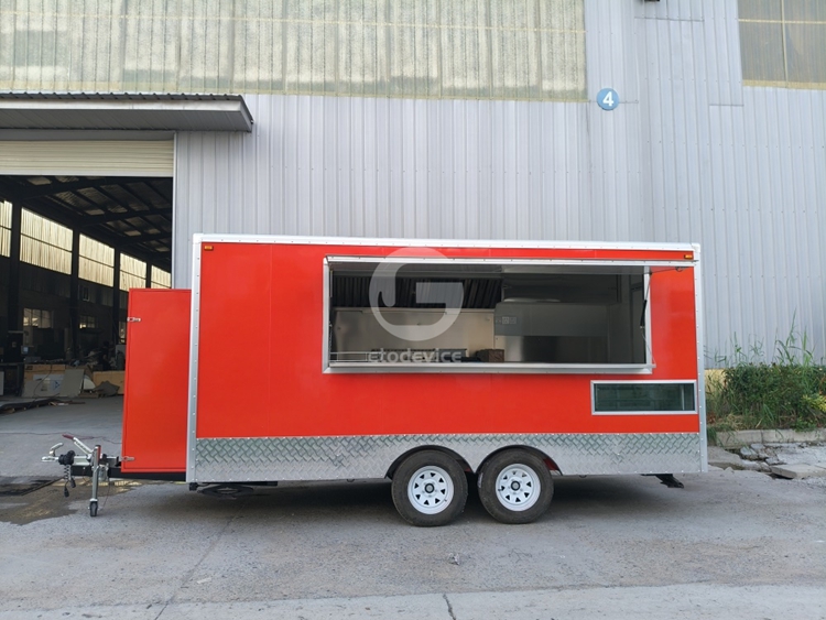 15ft Red Food Trailer for Sale