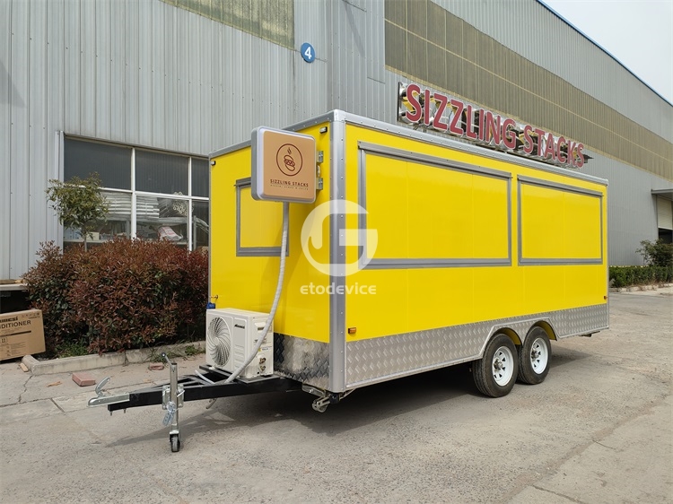 FS500 Zinc Yellow Food Trailer for Uganda