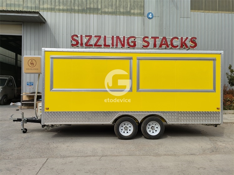 FS500 Zinc Yellow Food Trailer for Uganda