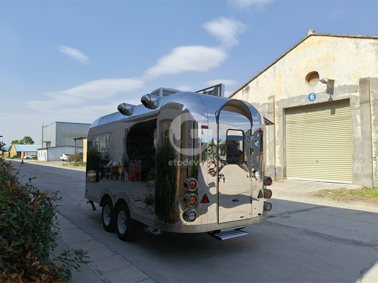 15ft Stainless Steel Airstream Food Trailer for Sale