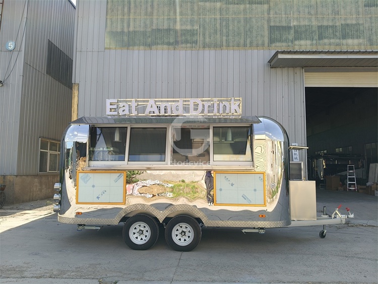 15ft Stainless Steel Airstream Food Trailer for Sale