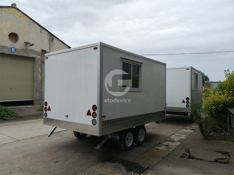 11.5ft White FS350 Food Trailer with Solar Power System for Guyana