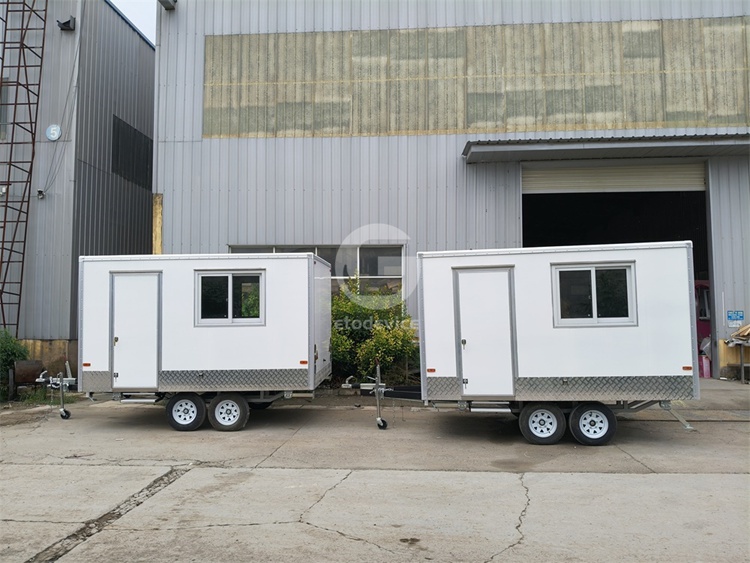 11.5ft White FS350 Food Trailer with Solar Power System for Guyana