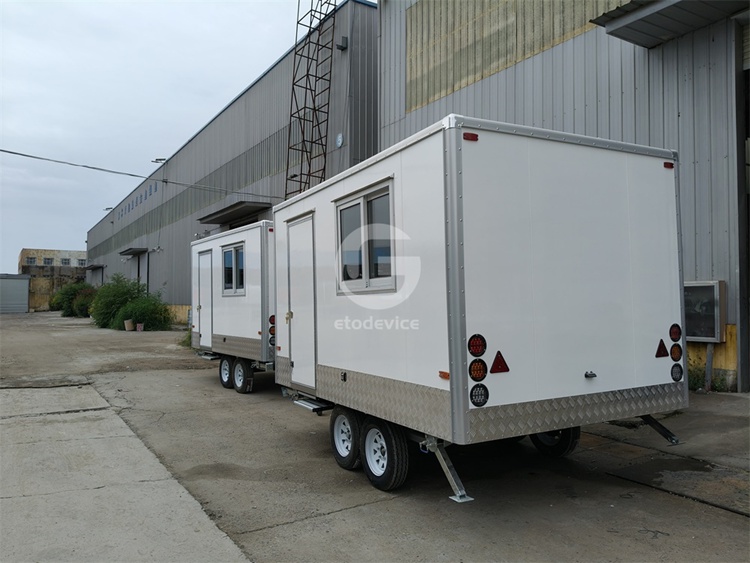 11.5ft White FS350 Food Trailer with Solar Power System for Guyana