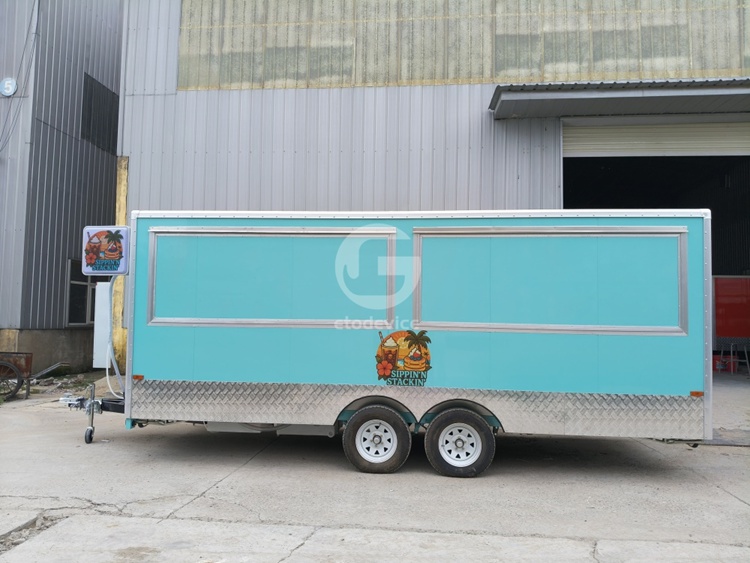 18ft Black FS550 Food Trailer for Sale