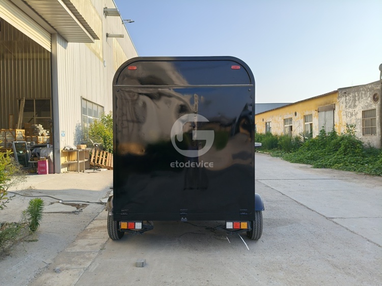 Black FO220 Small Food Trailer with AC for Sale