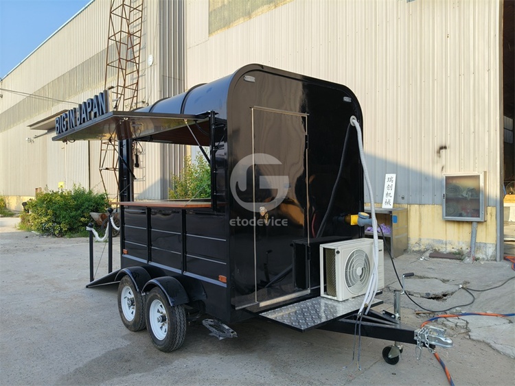Black FO220 Small Food Trailer with AC for Sale